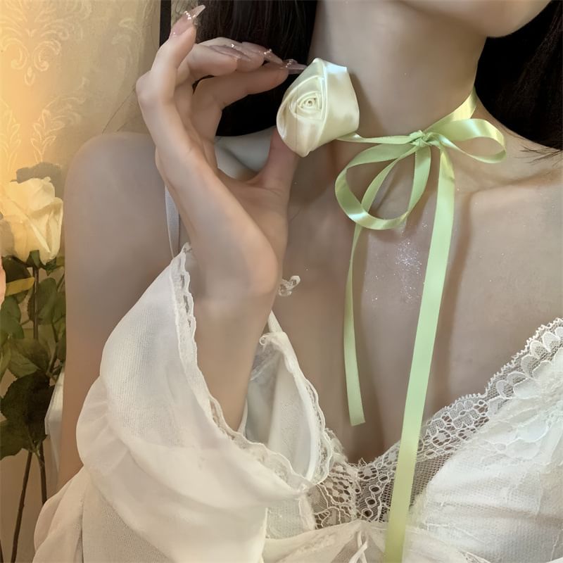 Rose Choker Ribbon