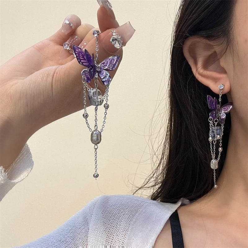 Butterfly Drop Earring