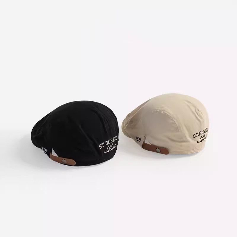Embroidered Cap Numerical Flat