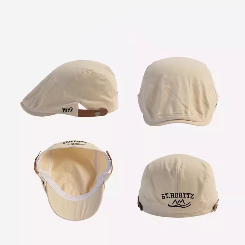 Embroidered Cap Numerical Flat