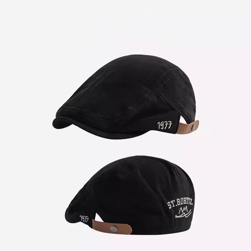 Embroidered Cap Numerical Flat