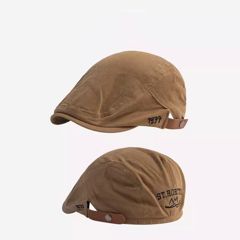 Embroidered Cap Numerical Flat