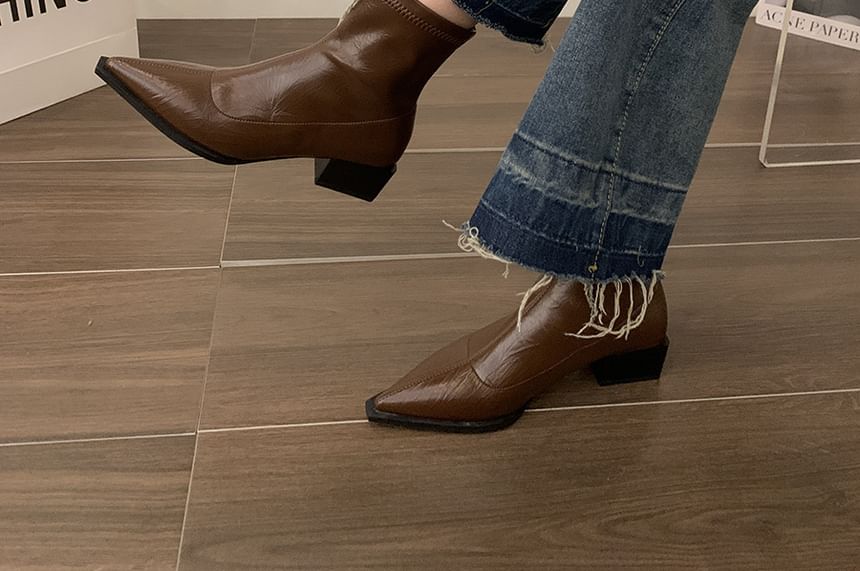 Short Heel Chunky Boots