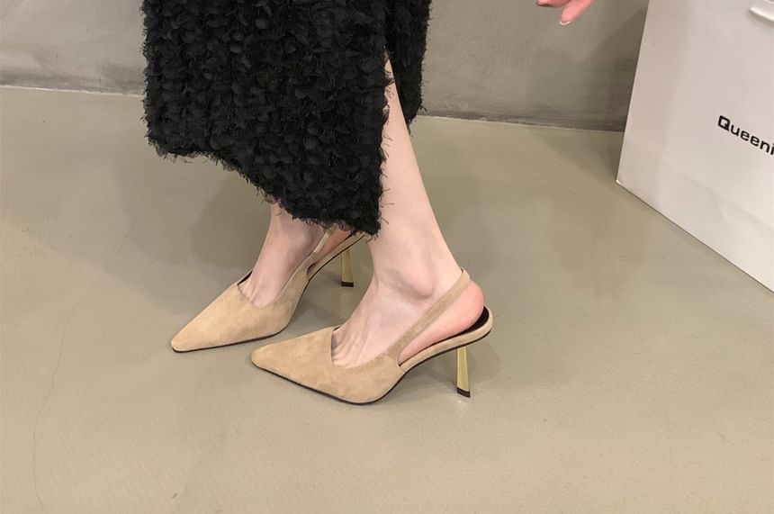 Sandals Stiletto Slingback Heel Toe Pointy