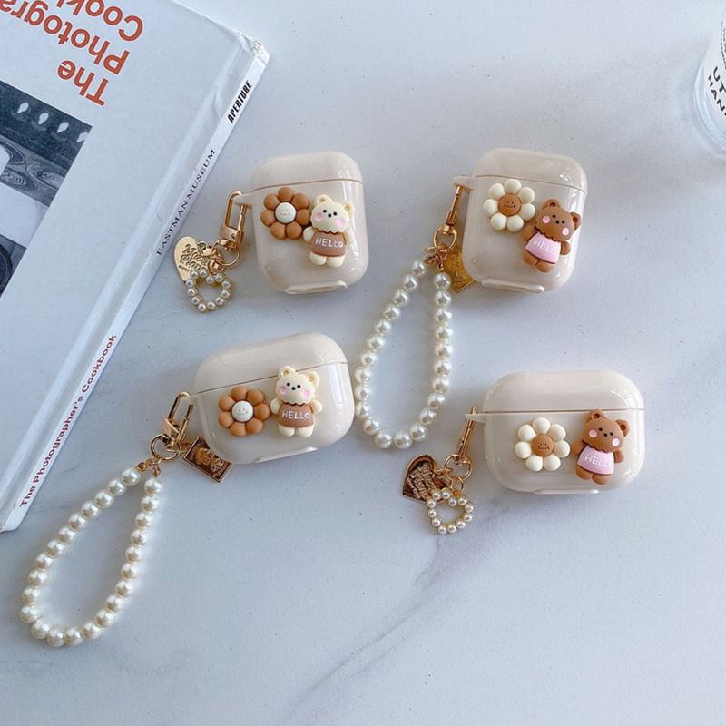 / Pro Case Floral Earphone AirPods Skin Bear
