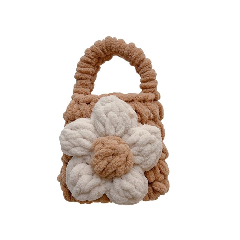 Pouch Knit Floral Case Earphone