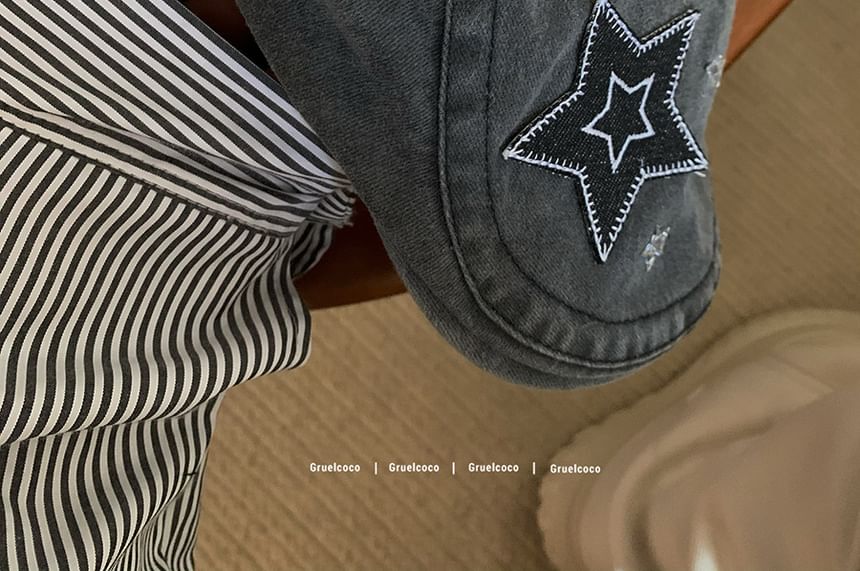 Star Applique Cap Flat