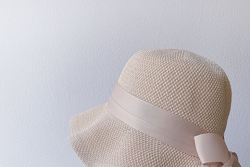 Linen Cotton Hat Bucket Ribbon
