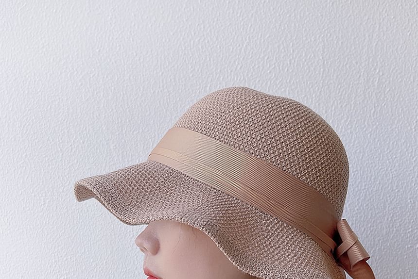 Linen Cotton Hat Bucket Ribbon