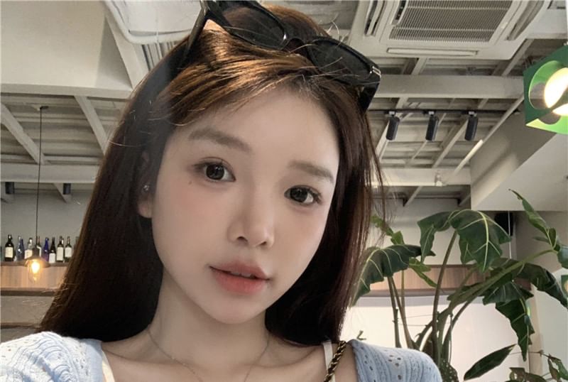 Dress A-Line / Spaghetti Ruffle Mini Print Floral Pointelle Cardigan Plain Strap