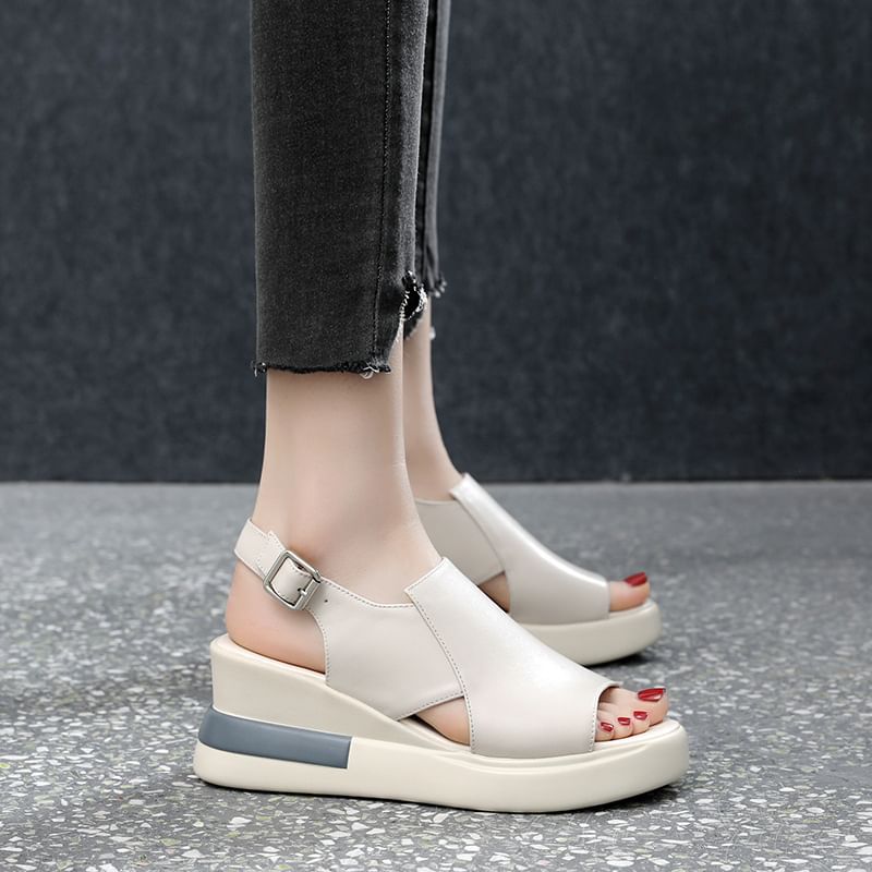 Wedge Platform Slingback Sandals