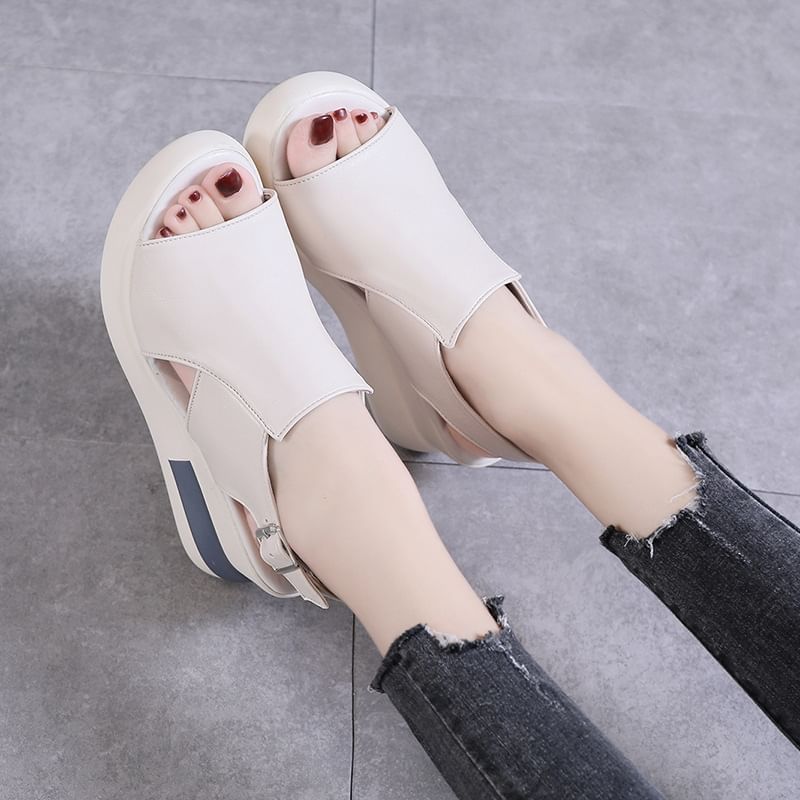 Wedge Platform Slingback Sandals