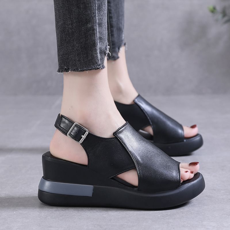 Wedge Platform Slingback Sandals