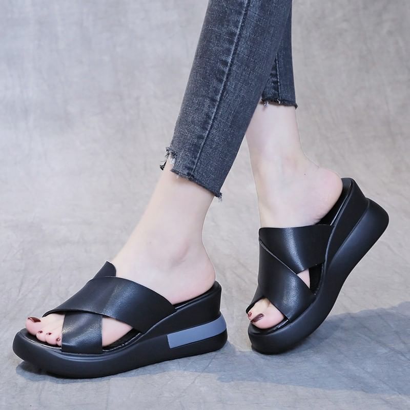 Wedge Platform Slingback Sandals