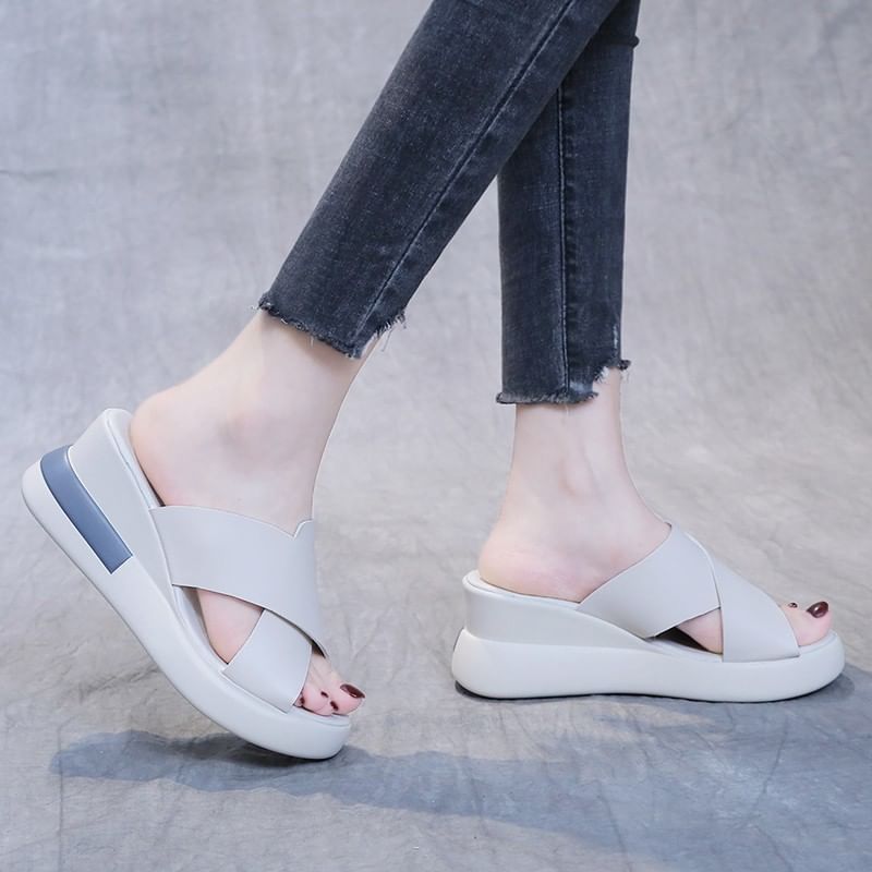 Wedge Platform Slingback Sandals