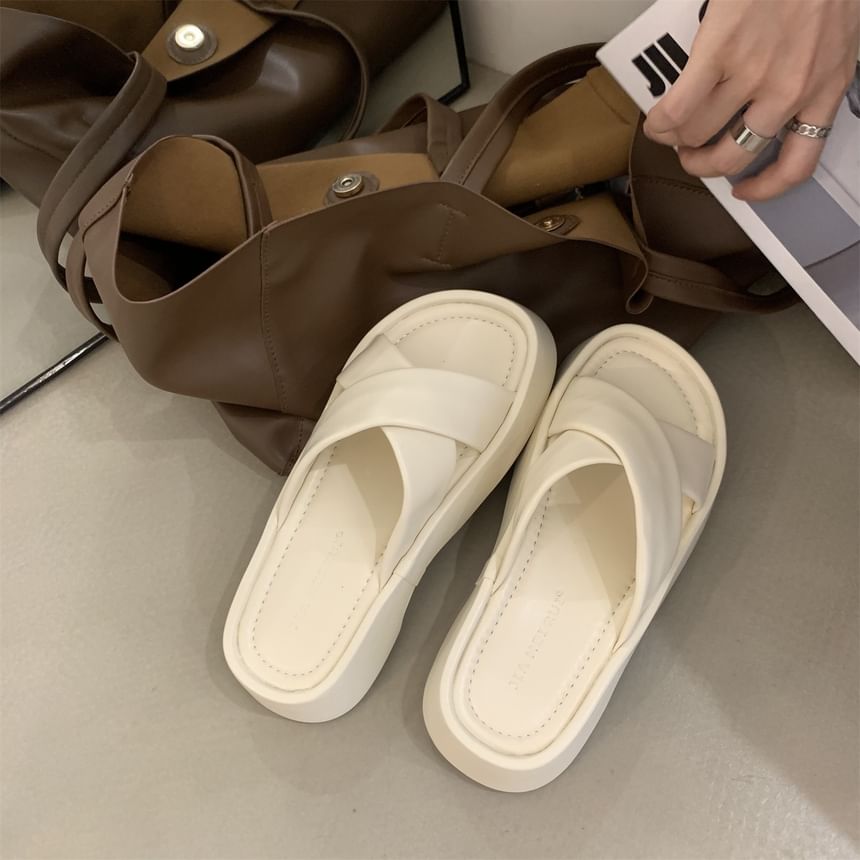 Sandals Strap Slide Cross Platform