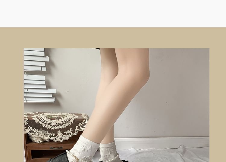 Ankle Strap Chunky Platform Loafers Heel Bow