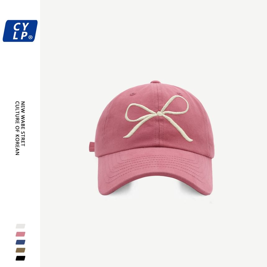 Cap Embroidered Baseball Bow