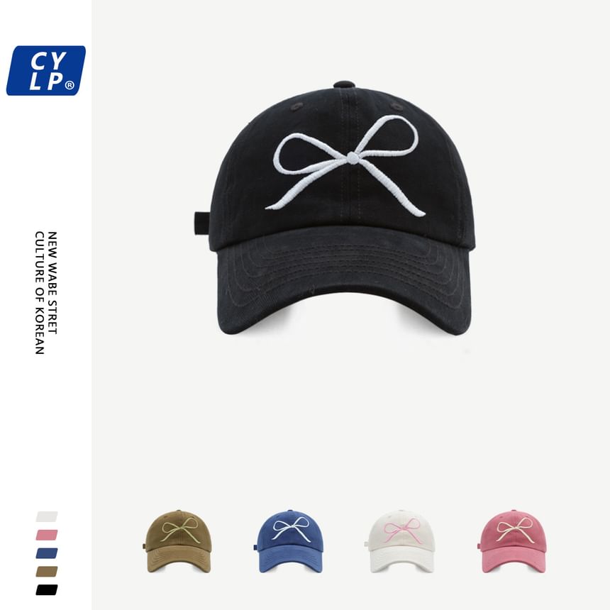 Cap Embroidered Baseball Bow