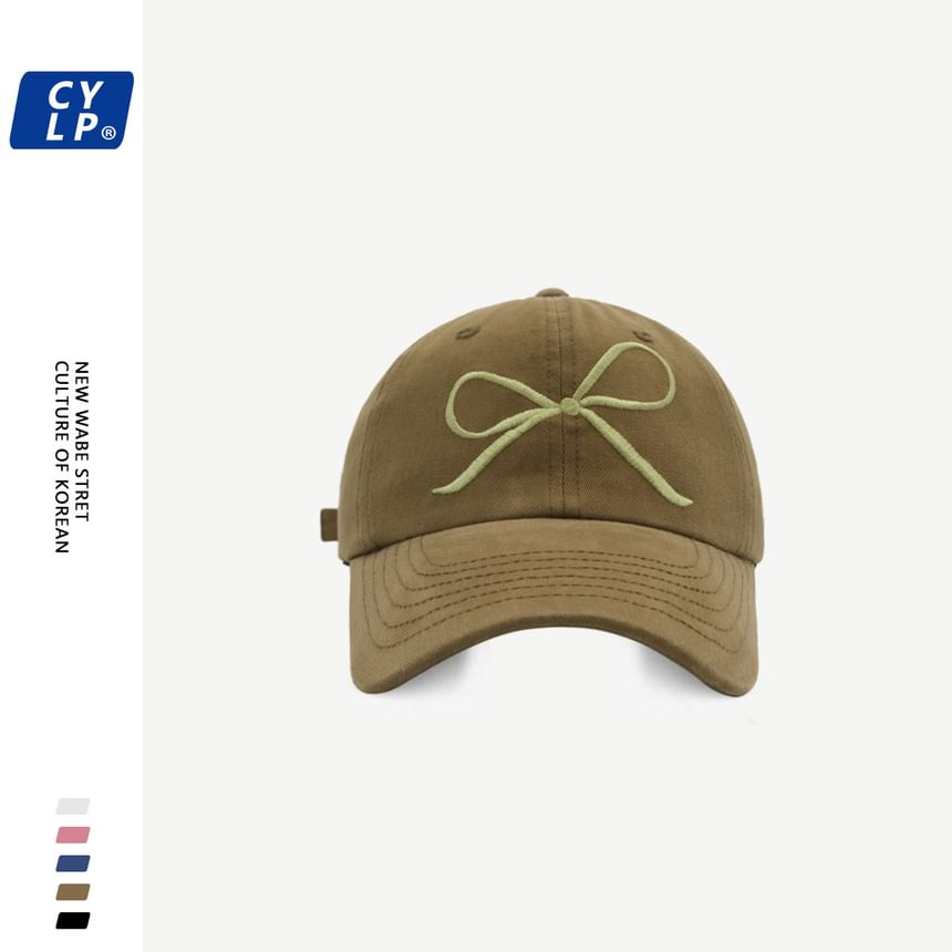 Cap Embroidered Baseball Bow