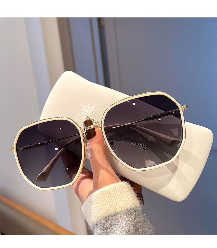 Geometric Sunglasses Oversized Frame