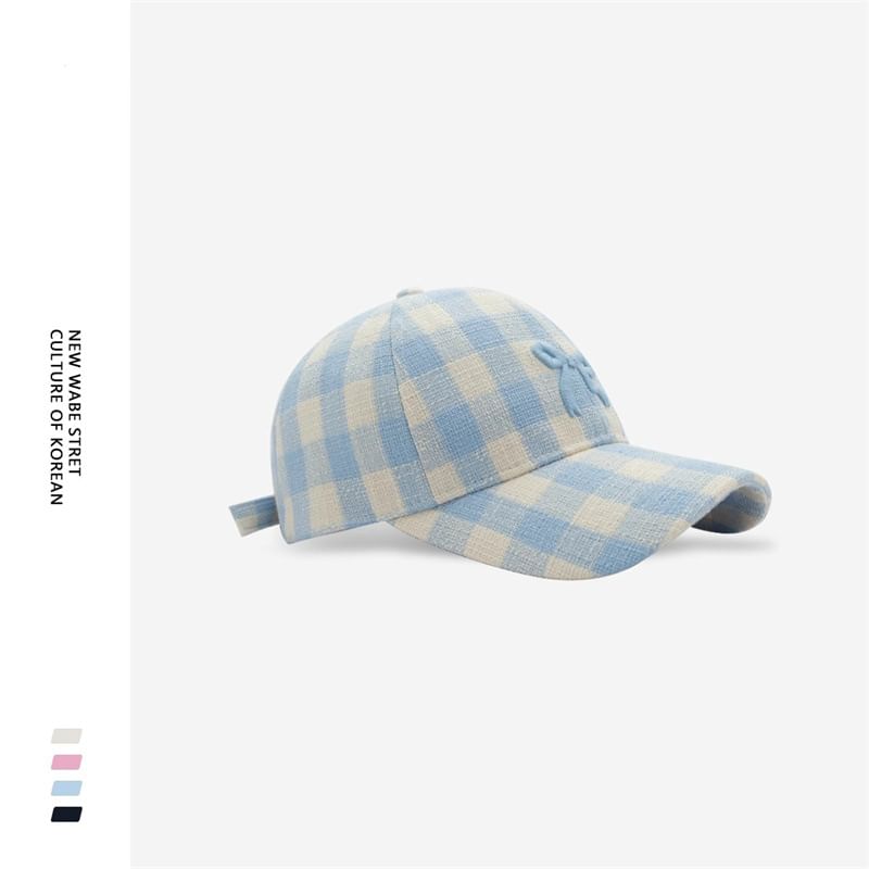 Baseball Embroidered Cap Bow