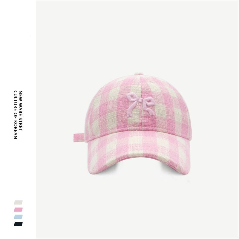 Baseball Embroidered Cap Bow