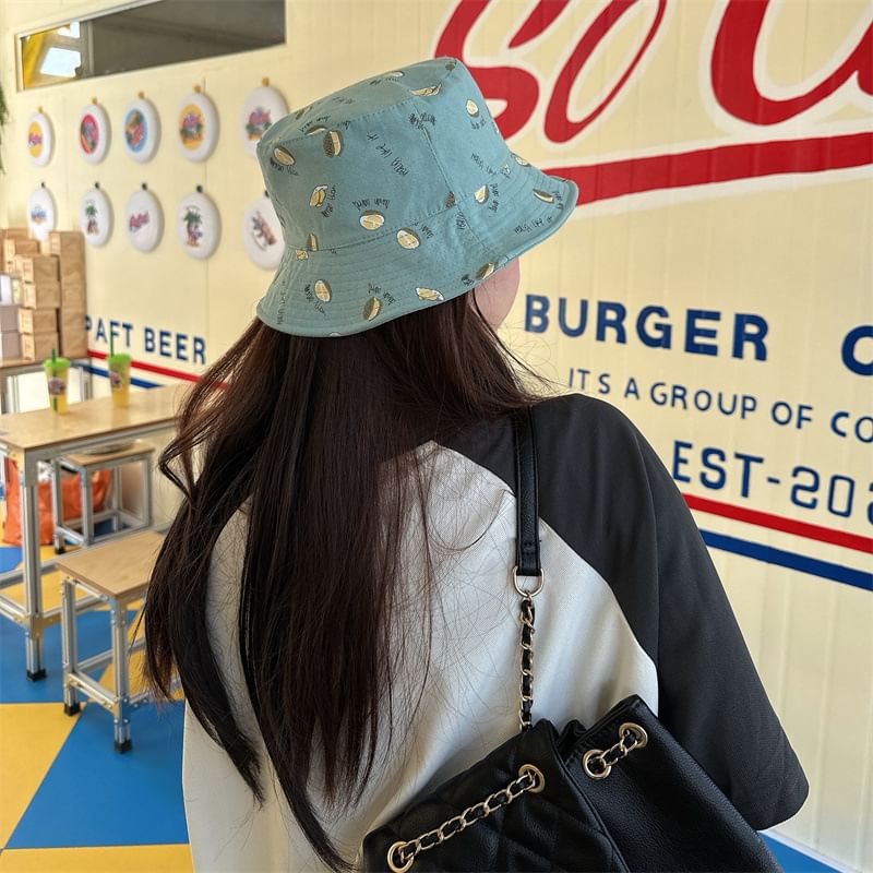 Print Hat Durian Bucket