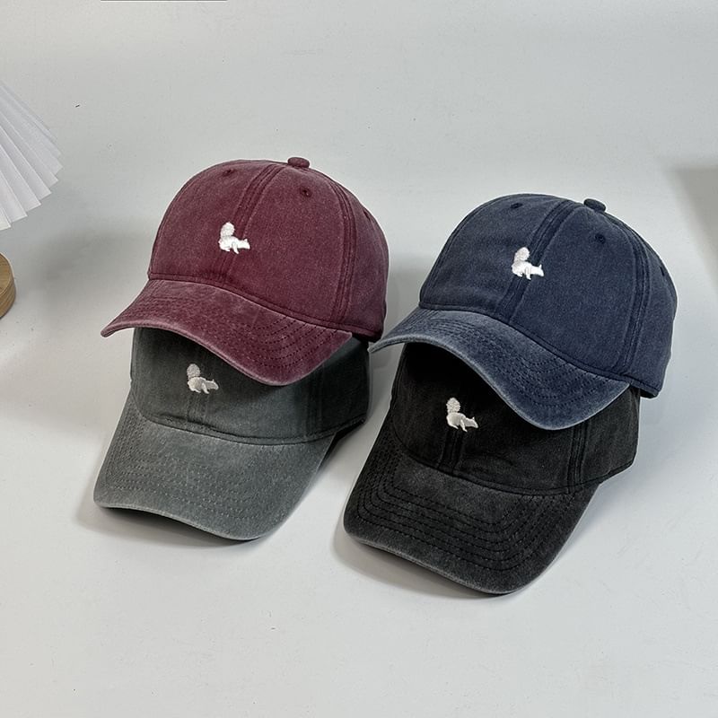 Cap Squirrel Baseball Embroidered