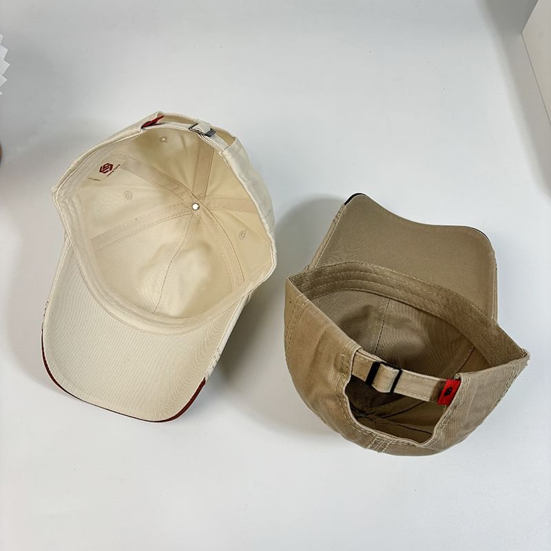 Letter Cap Distressed Baseball Embroidered