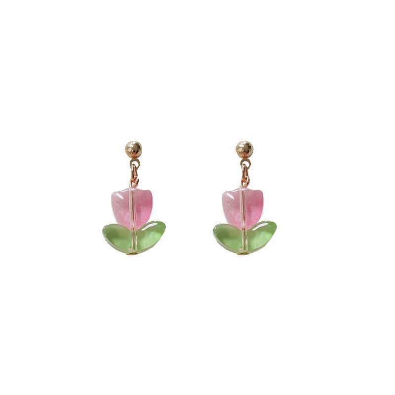 Tulip Alloy Drop Earring