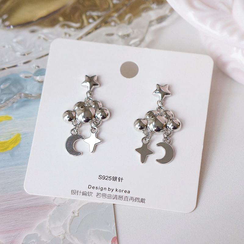 Cloud Earring Star Dangle Moon Alloy
