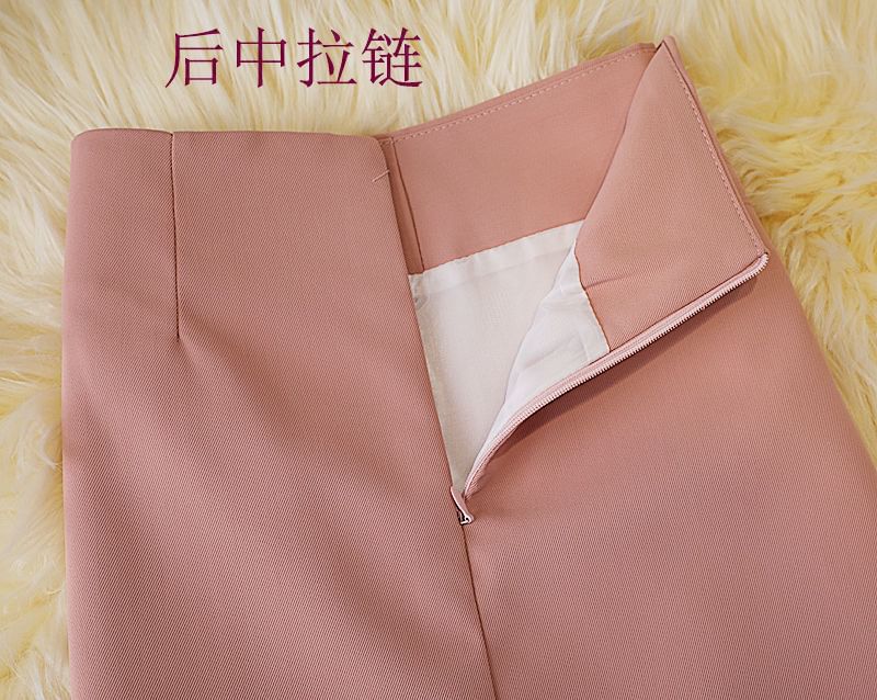 Mini Waist Skirt High Plain A-Line Button Panel