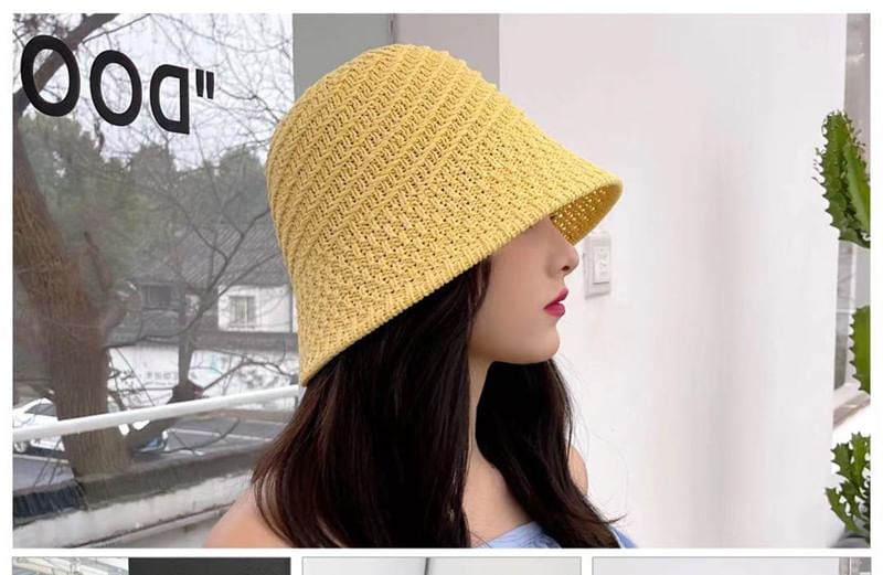 Hat Plain Straw Bucket
