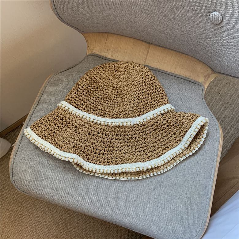 Pearl Sun Faux Hat Straw