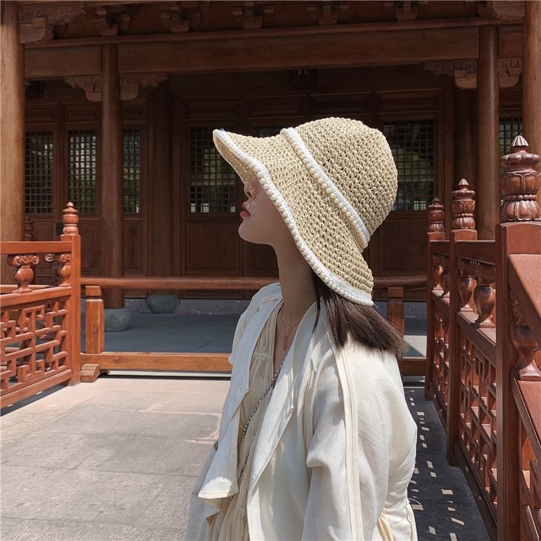 Pearl Sun Faux Hat Straw