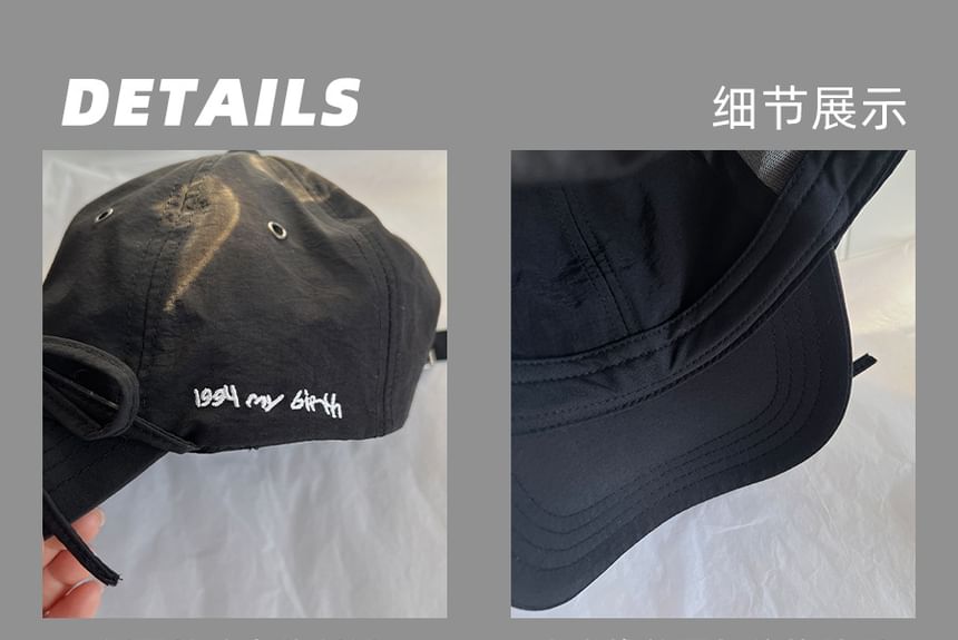 Bow Embroidered Cap Baseball Accent Lettering