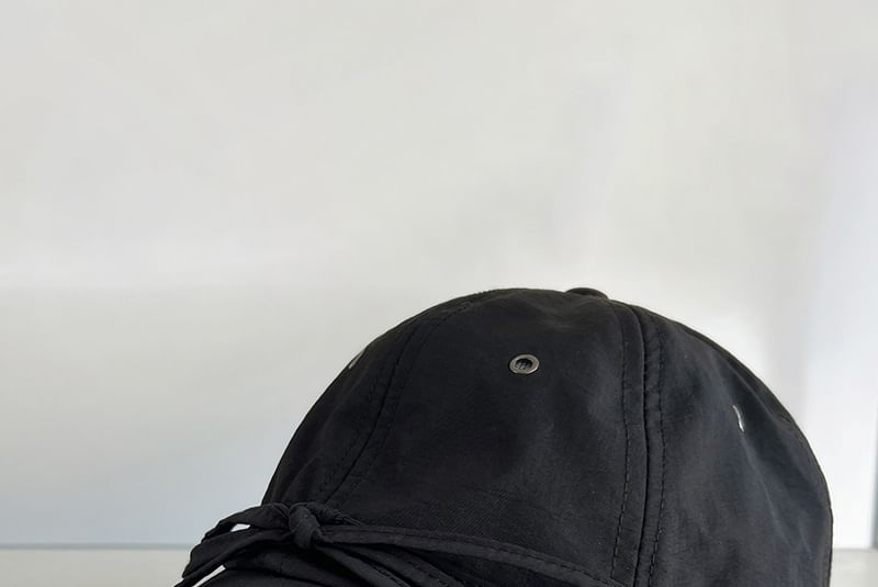 Bow Embroidered Cap Baseball Accent Lettering