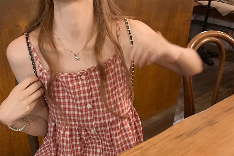 Camisole Plaid Top