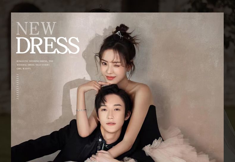 A-Line Gown Tone Strapless Ball Two Ruffle