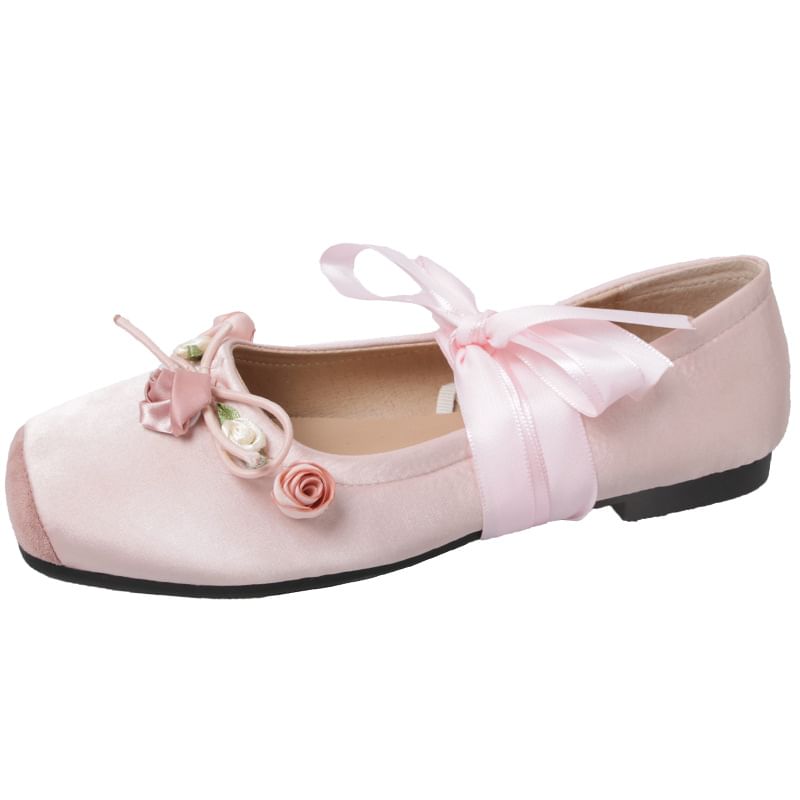 Floral Flats Balletcore Accent