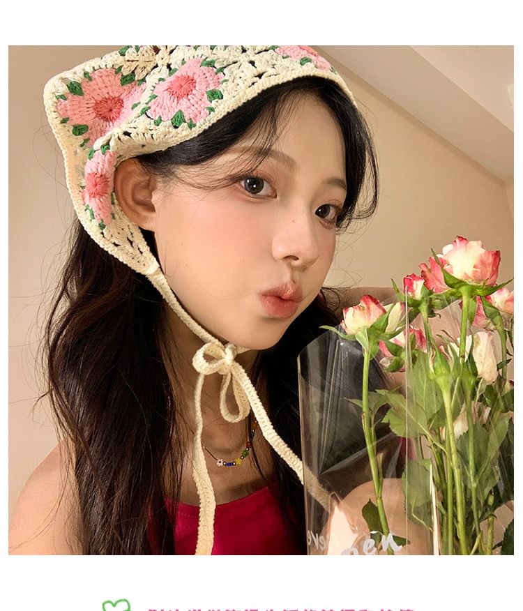 Lace Scarf Crochet Floral