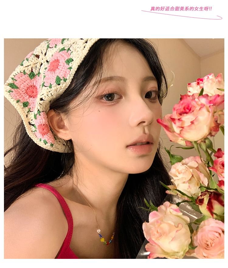 Lace Scarf Crochet Floral