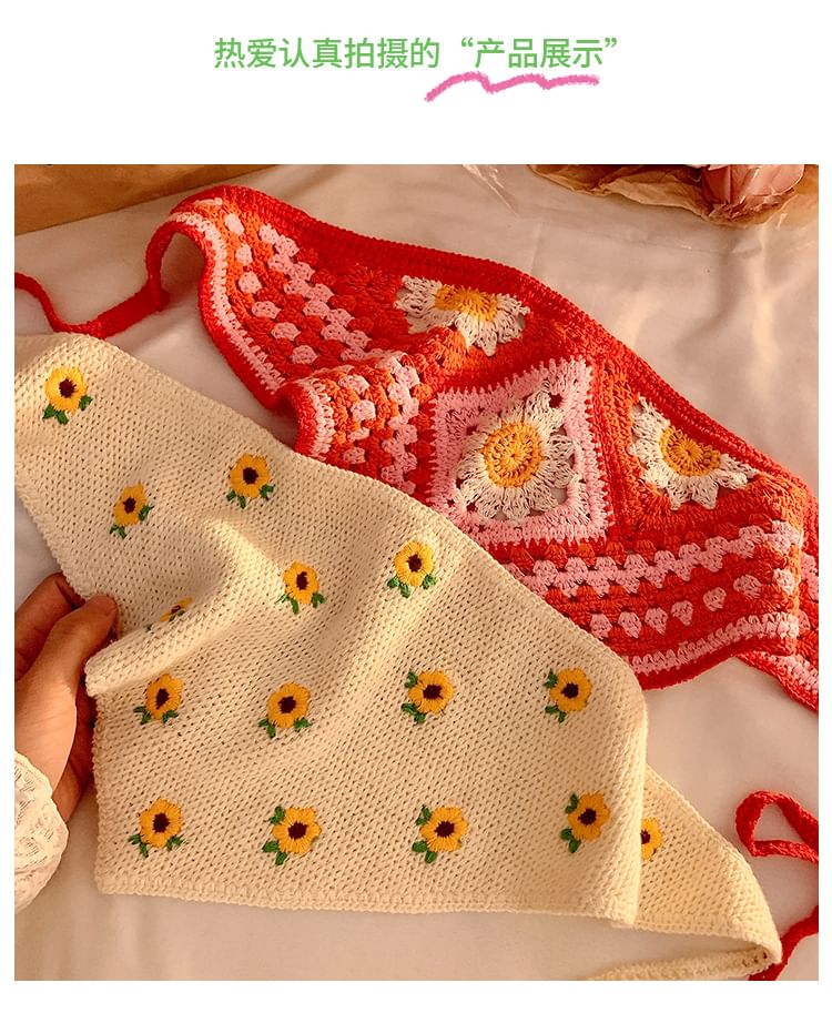 Lace Scarf Crochet Floral