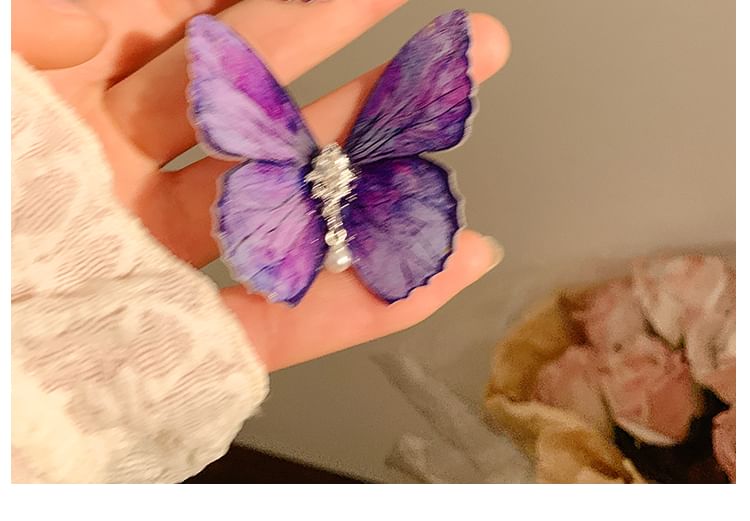 Clip Butterfly Rhinestone / Hair Set