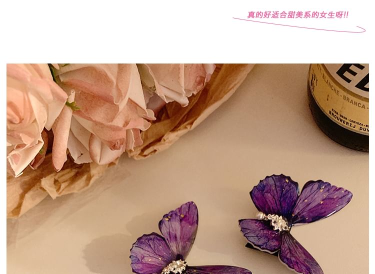 Clip Butterfly Rhinestone / Hair Set