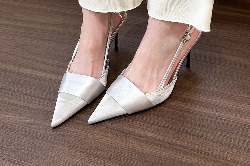 Toe Sandals Pointed Stiletto Slingback Heel
