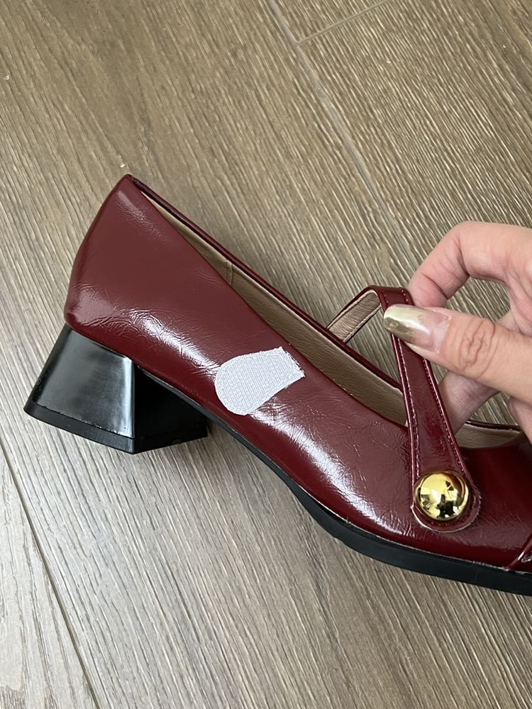 Shoes Chunky Heel Jane Pointed Toe Mary