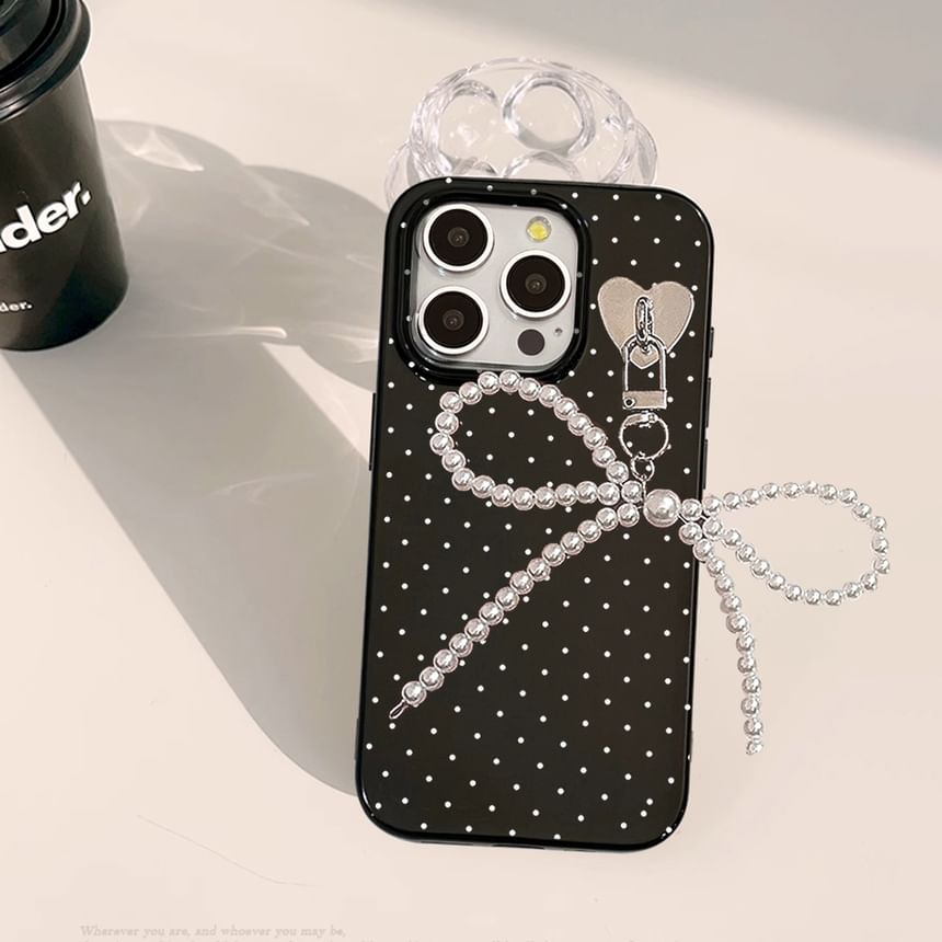 Bow Dotted Charm Phone Case