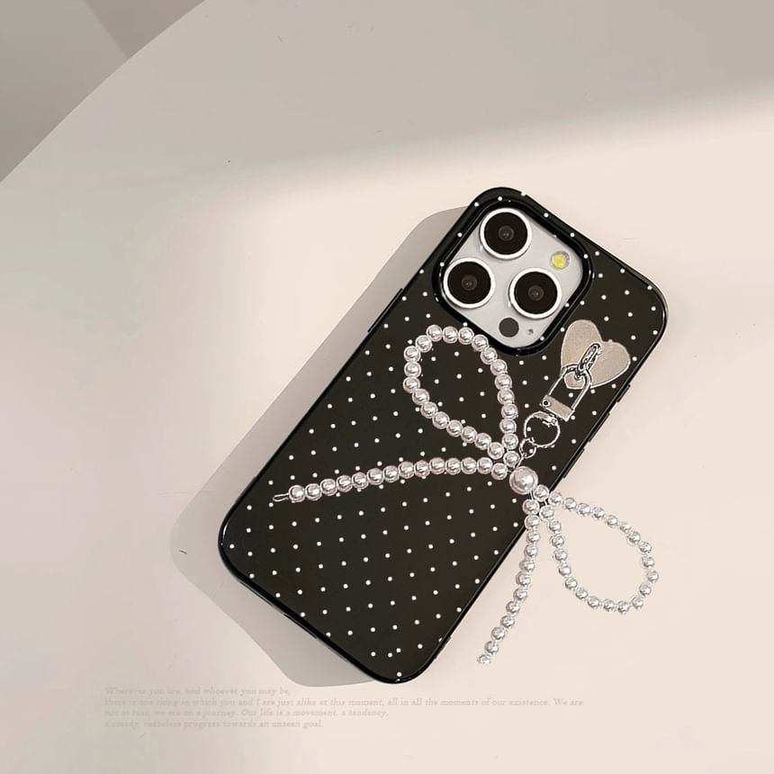 Bow Dotted Charm Phone Case